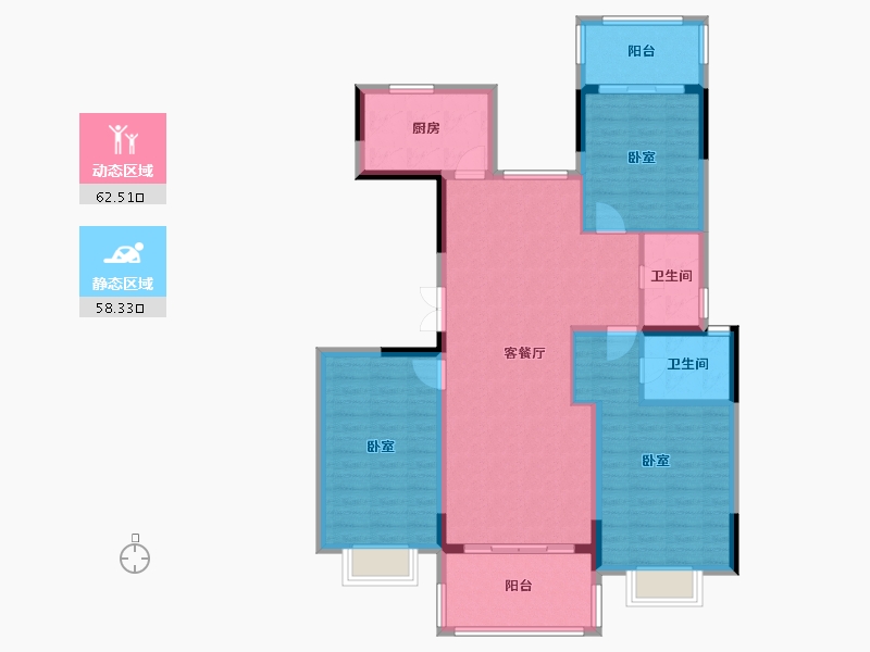 安徽省-淮南市-淮南东方蓝海-109.19-户型库-动静分区