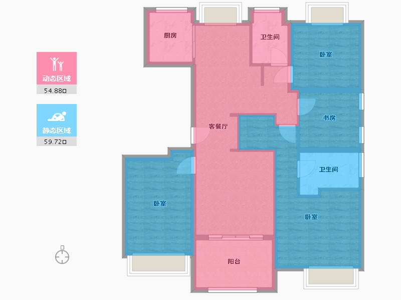 浙江省-杭州市-首开望宸樾庐-102.51-户型库-动静分区