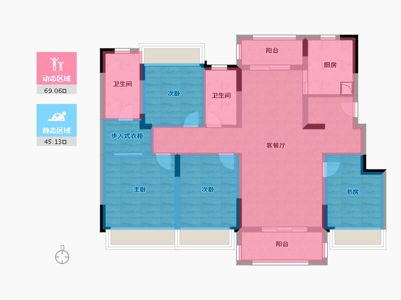 江苏省-徐州市-凤凰源著-101.00-户型库-动静分区