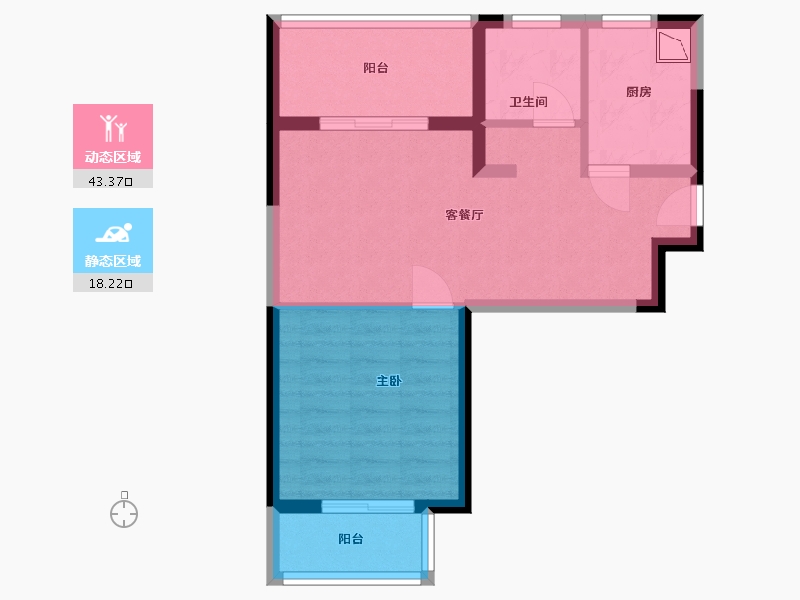 江苏省-淮安市-恒大名都-54.40-户型库-动静分区