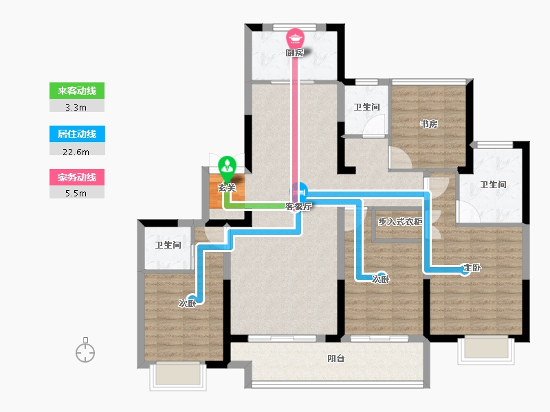 江苏省-常州市-港龙紫御府-118.00-户型库-动静线