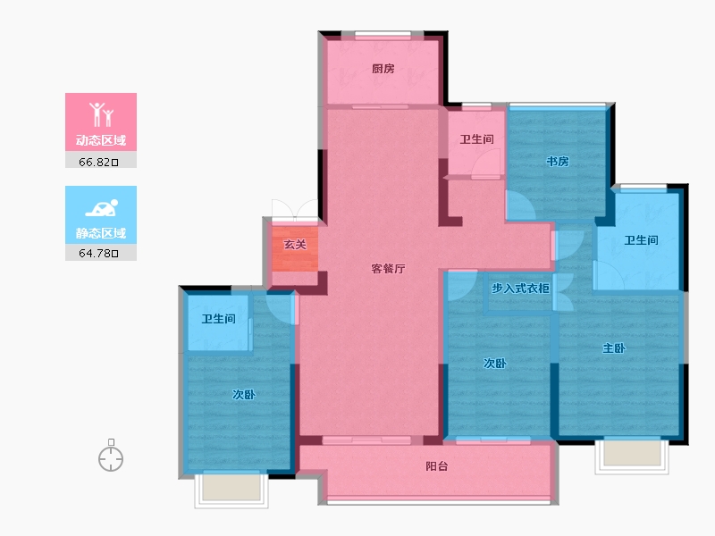 江苏省-常州市-港龙紫御府-118.00-户型库-动静分区