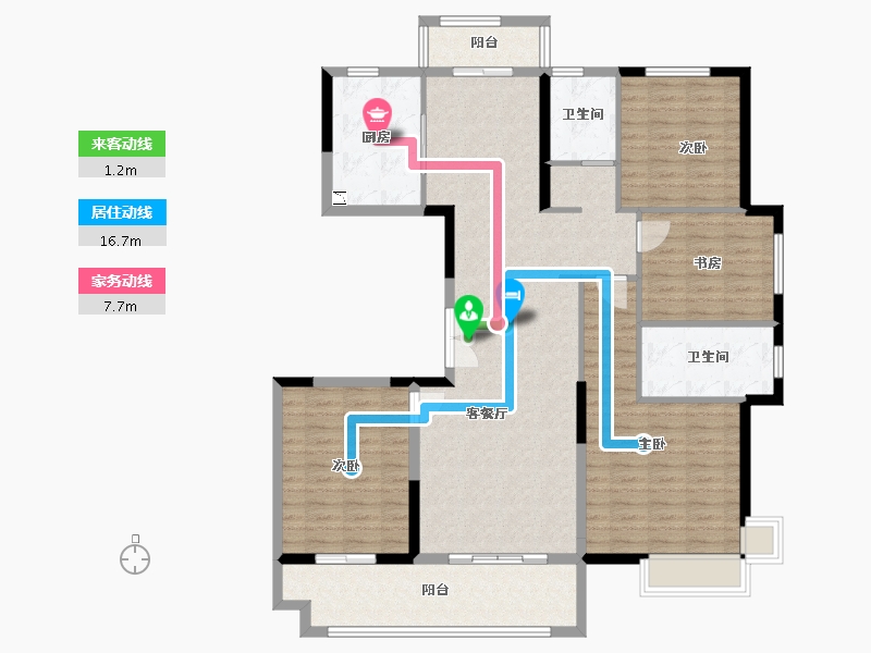 江苏省-盐城市-欧堡利亚珺悦府-133.60-户型库-动静线