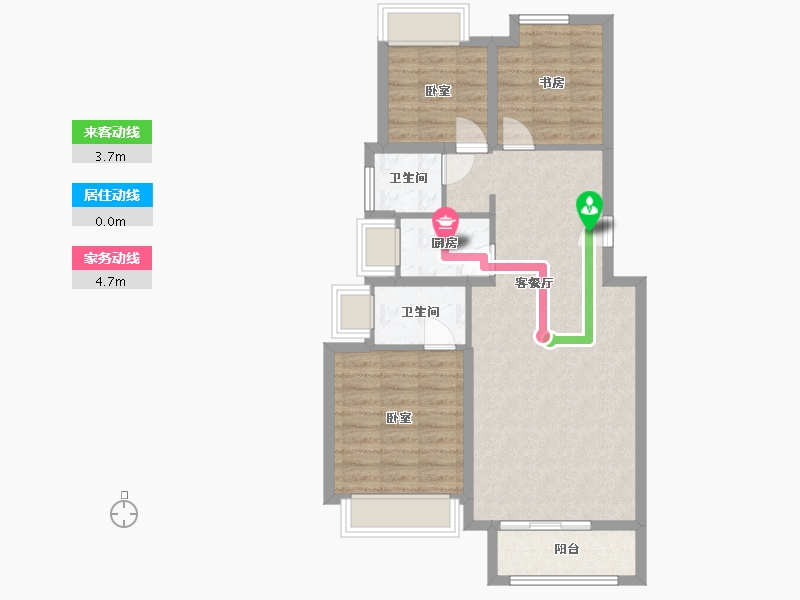 浙江省-杭州市-首开望宸樾庐-77.26-户型库-动静线