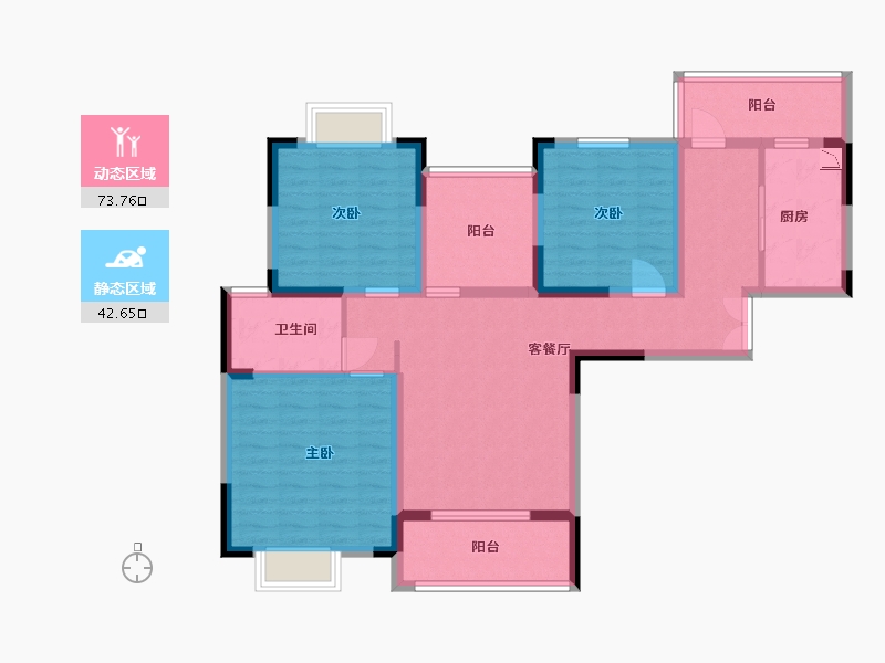 江苏省-淮安市-神龙盛唐学府-103.00-户型库-动静分区