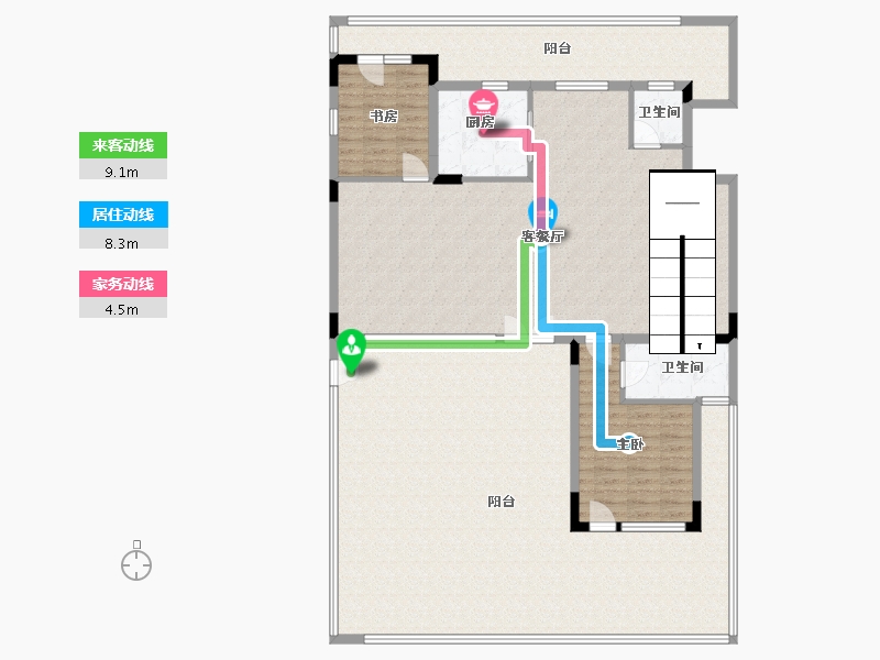 江苏省-南通市-蓝城·南通桃李春风-184.00-户型库-动静线