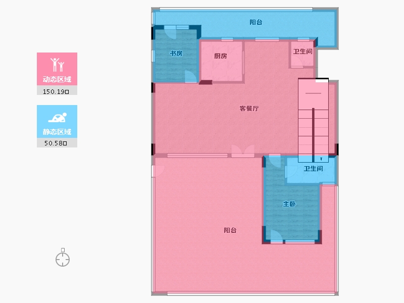 江苏省-南通市-蓝城·南通桃李春风-184.00-户型库-动静分区