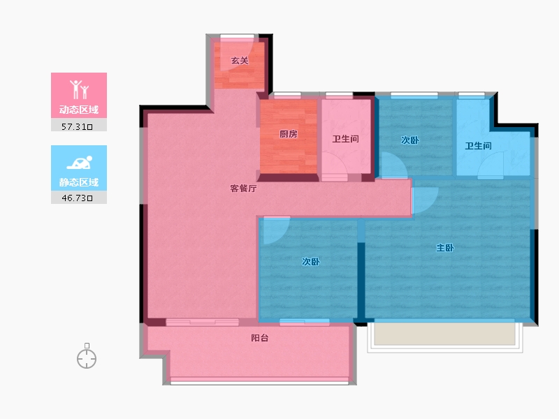 江苏省-常州市-新城明昱玖园-94.00-户型库-动静分区