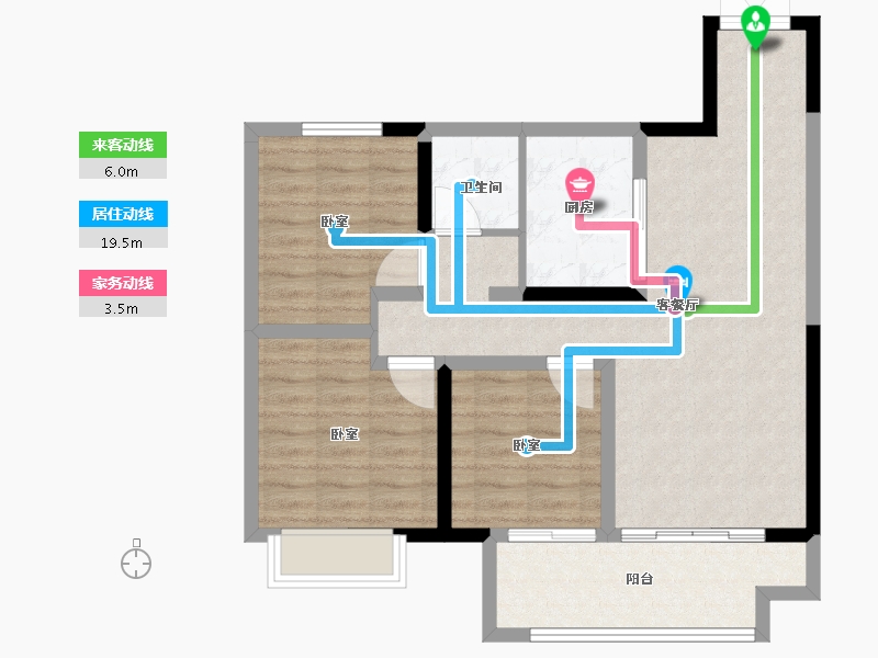 江苏省-宿迁市-吾悦广场（吾悦华府）-80.00-户型库-动静线