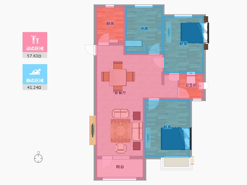 安徽省-马鞍山市-大溪地伊顿庄园-88.00-户型库-动静分区