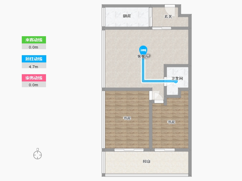 浙江省-宁波市-江湾SOHO-94.00-户型库-动静线