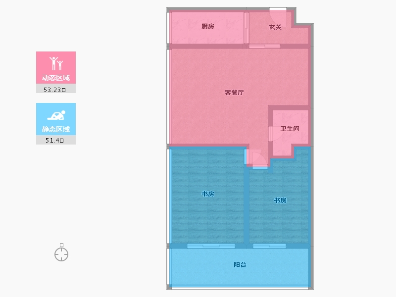 浙江省-宁波市-江湾SOHO-94.00-户型库-动静分区