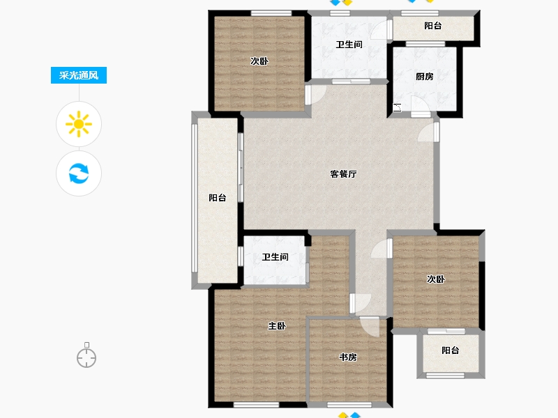 江苏省-盐城市-同曦文昌府-156.80-户型库-采光通风