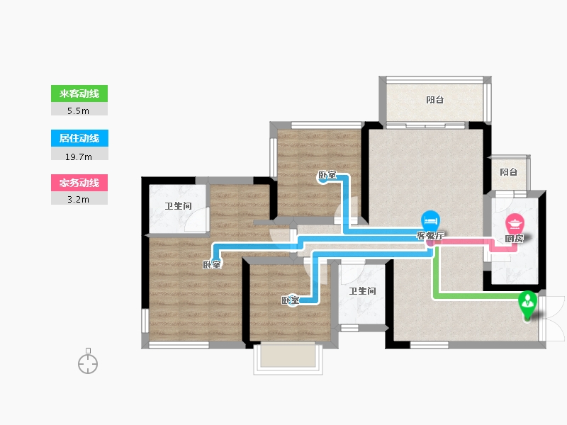 四川省-南充市-科华云玺台-77.11-户型库-动静线