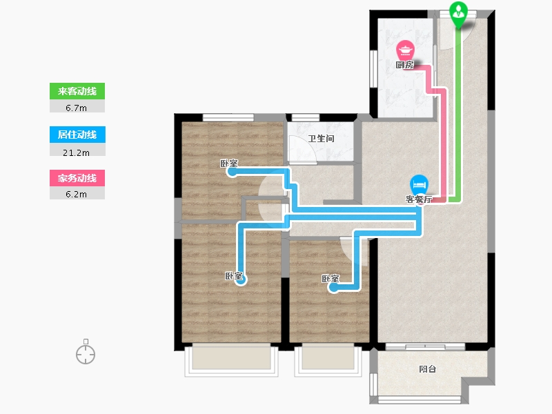 江苏省-宿迁市-泗洪碧桂园·泗州府-84.00-户型库-动静线