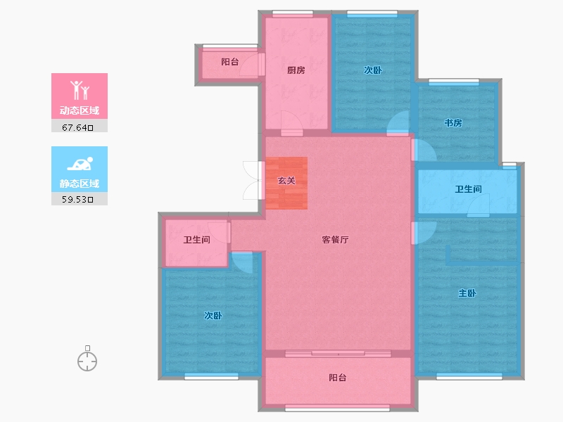 江苏省-常州市-路劲铂隽-114.01-户型库-动静分区