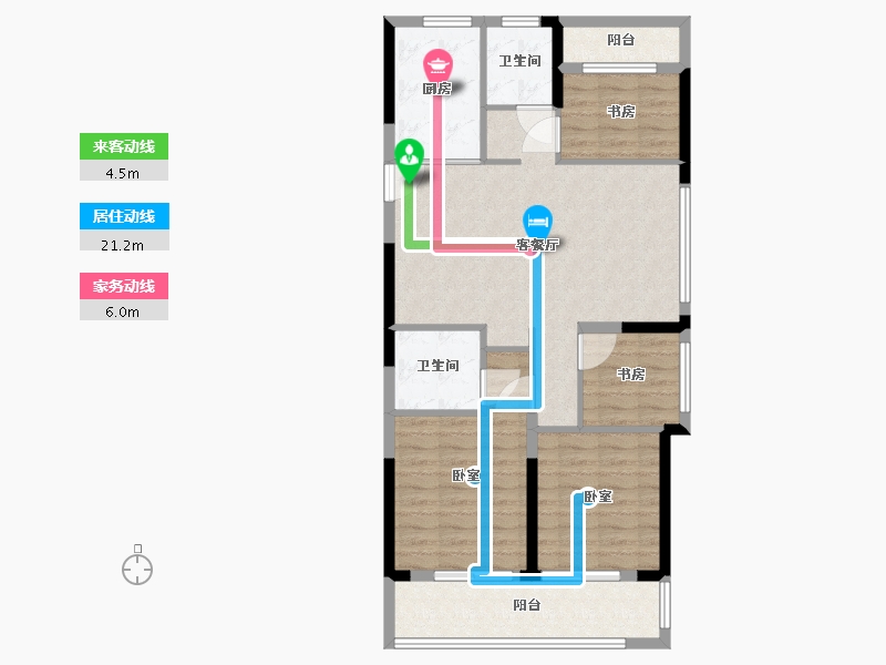 浙江省-宁波市-奥克斯·棠悦府-94.00-户型库-动静线