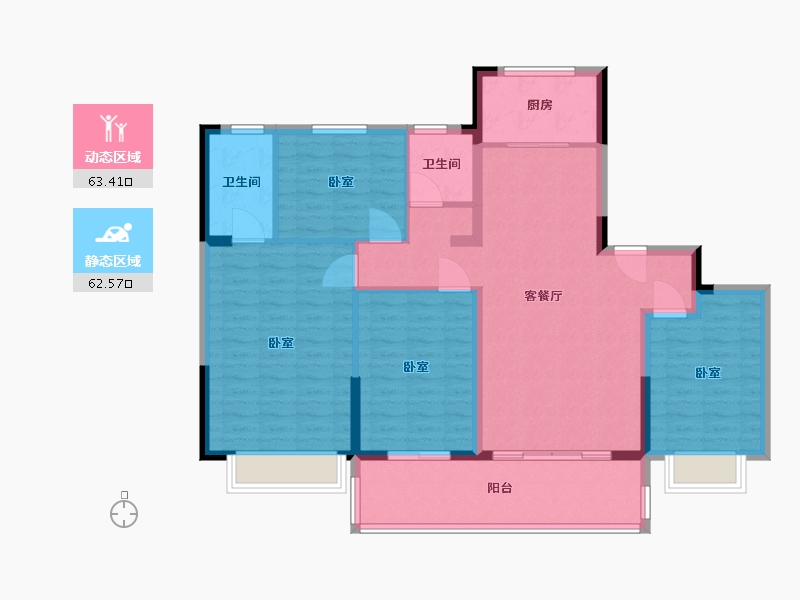 浙江省-宁波市-金辉·辉逸云庭-114.00-户型库-动静分区