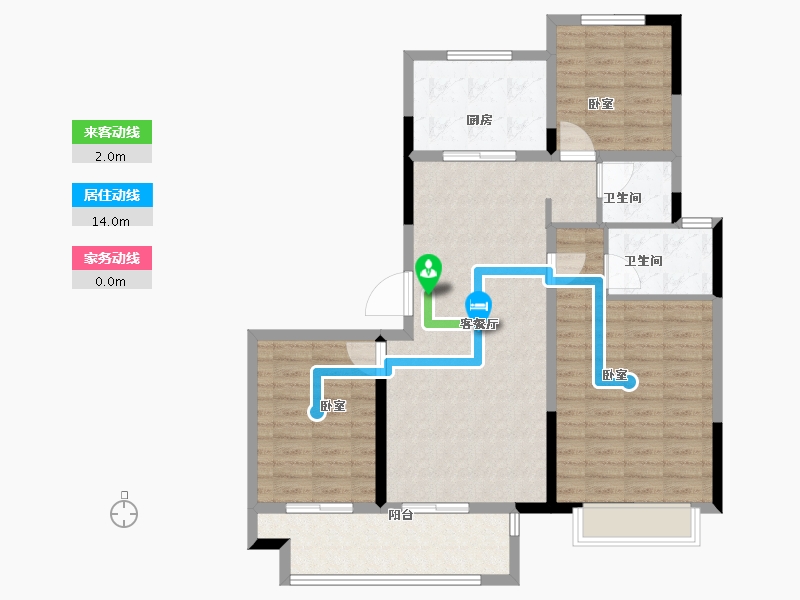 江苏省-宿迁市-吾悦广场（吾悦华府）-101.27-户型库-动静线