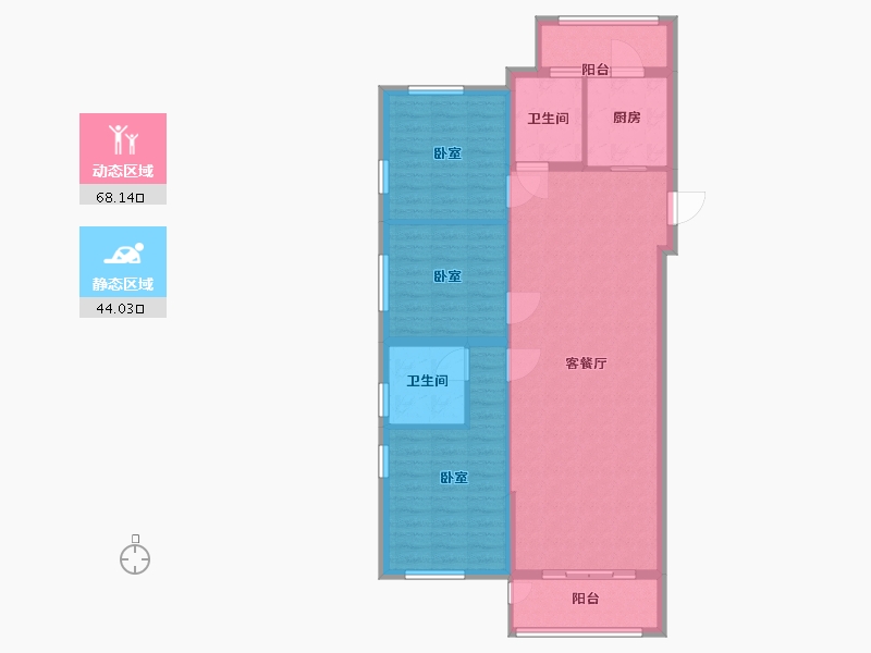 浙江省-宁波市-丹桂花园二期-102.01-户型库-动静分区