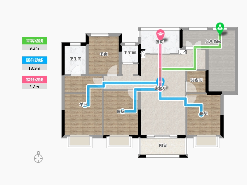 浙江省-宁波市-中国铁建青秀澜湾-110.00-户型库-动静线