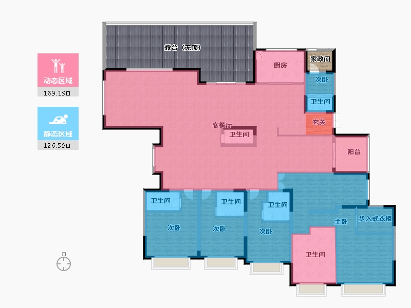 陕西省-宝鸡市-石鼓·观山堂-320.00-户型库-动静分区