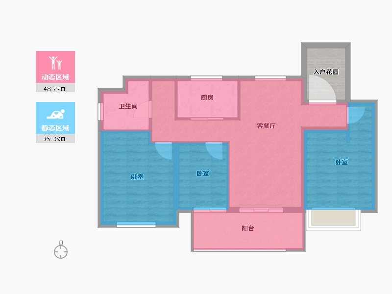 江苏省-宿迁市-飞翔·新城学府-80.03-户型库-动静分区