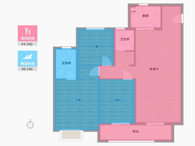 青海省-西宁市-中海·山湖大观-101.00-户型库-动静分区