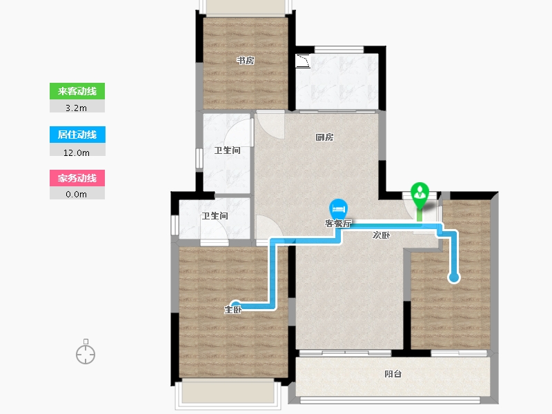 江苏省-苏州市-中交路劲璞玥风华-100.62-户型库-动静线