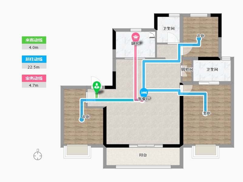 青海省-西宁市-西宁城北吾悦广场-101.00-户型库-动静线