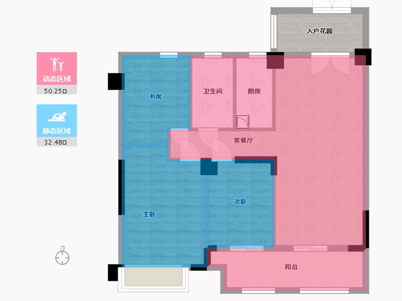 江苏省-淮安市-金圆幸福城-79.19-户型库-动静分区