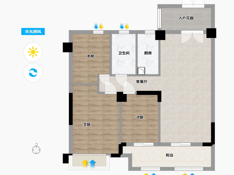 江苏省-淮安市-金圆幸福城-79.19-户型库-采光通风