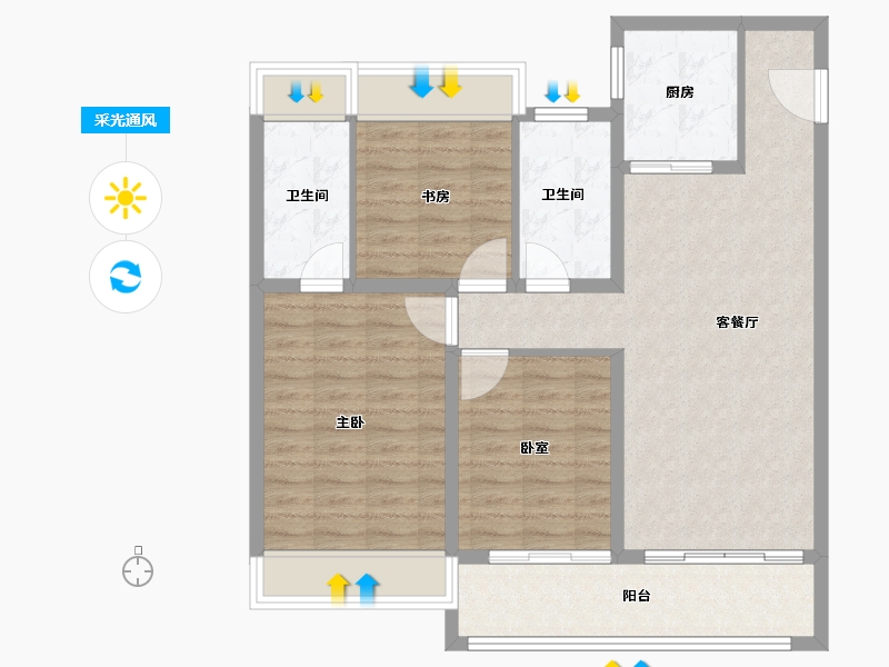 江苏省-扬州市-扬州印-92.10-户型库-采光通风