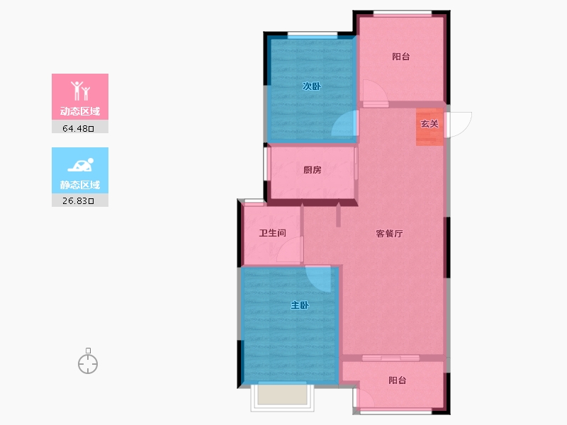 江苏省-常州市-路劲天隽峰荟-82.00-户型库-动静分区