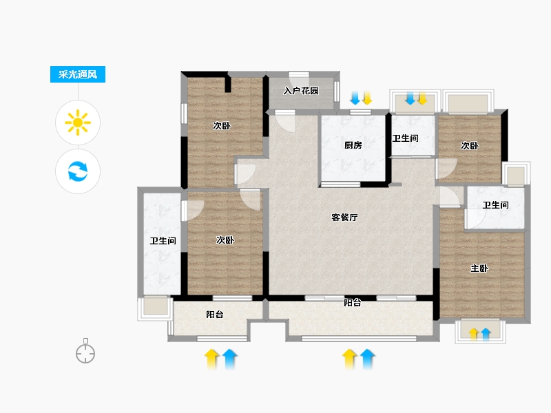 江苏省-南通市-东时区-136.00-户型库-采光通风