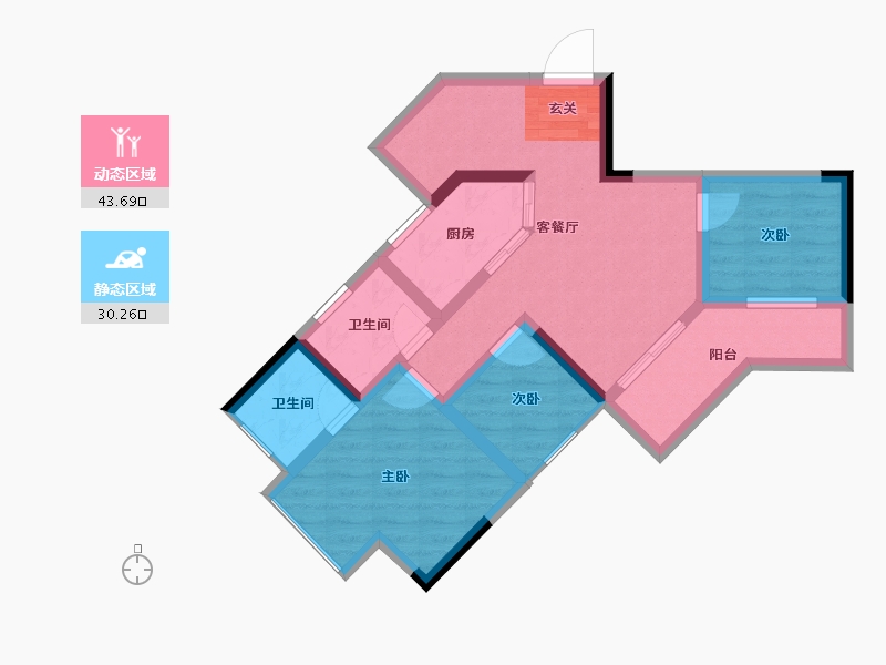 广西壮族自治区-桂林市-凯立达山水郡-64.36-户型库-动静分区