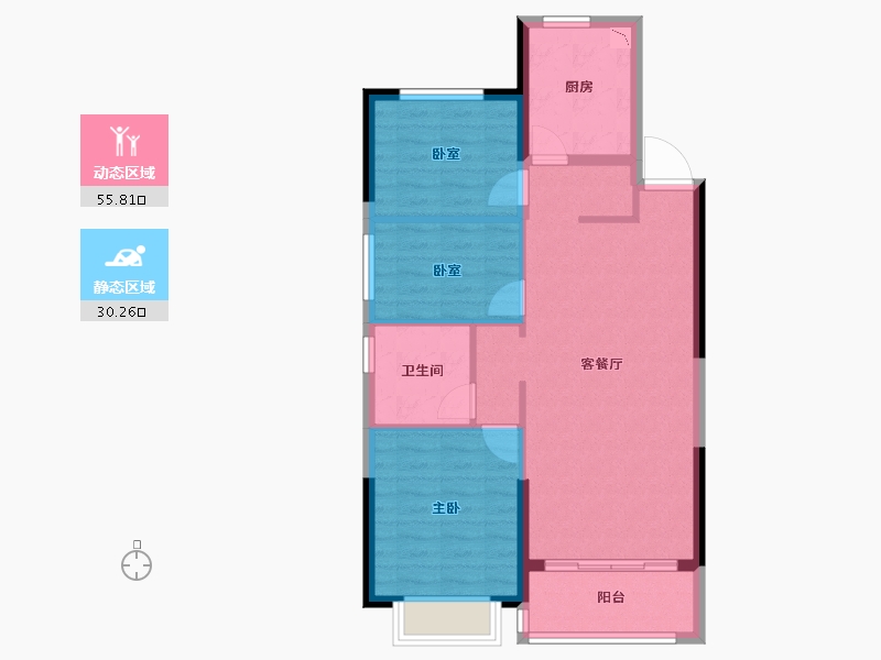 广西壮族自治区-贺州市-南宁恒大城-77.67-户型库-动静分区