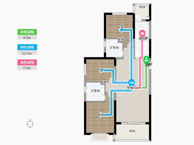 安徽省-淮南市-淮南恒大御府-100.17-户型库-动静线