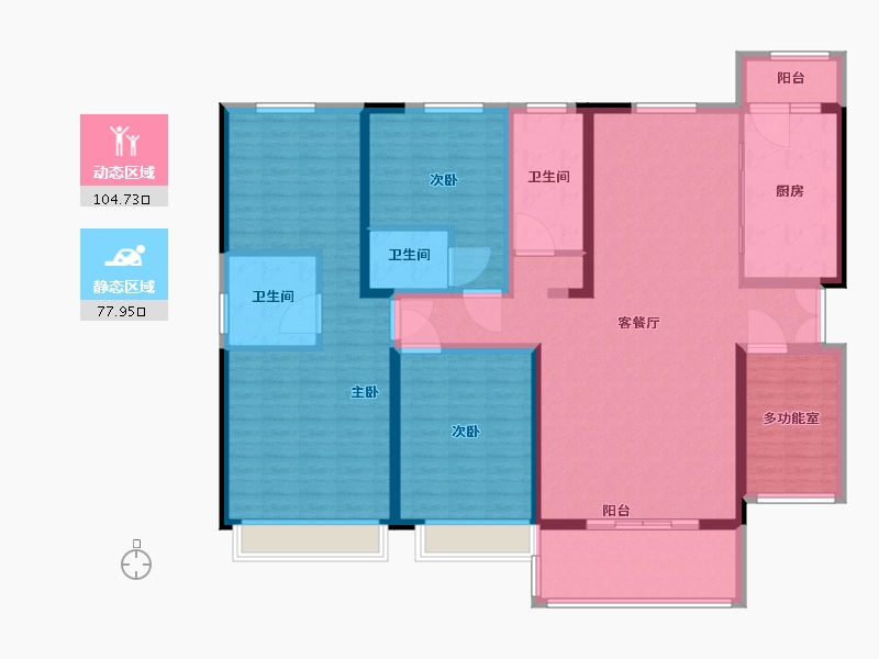 甘肃省-天水市-恒通御园-165.00-户型库-动静分区