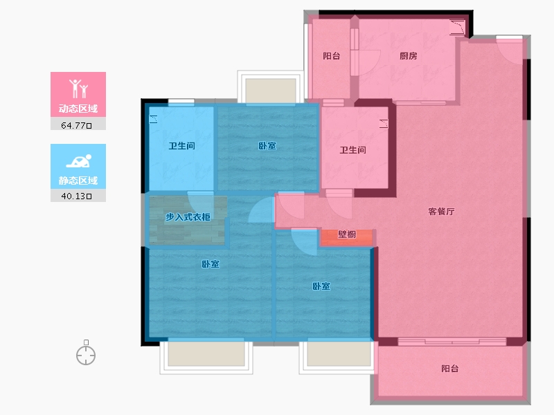 浙江省-湖州市-湖州恒大悦龙台-94.00-户型库-动静分区