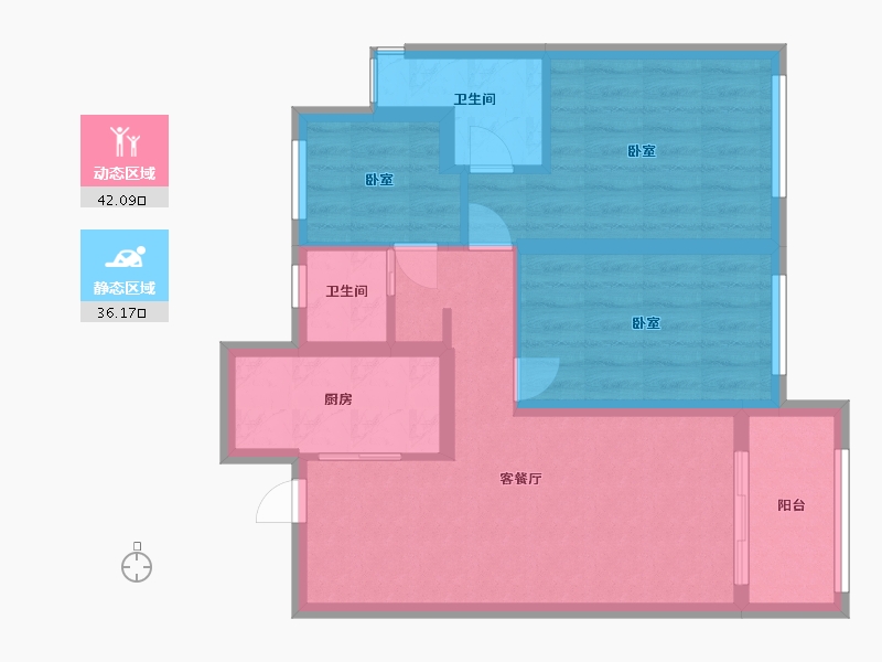 浙江省-温州市-润地巴厘九墅-69.00-户型库-动静分区