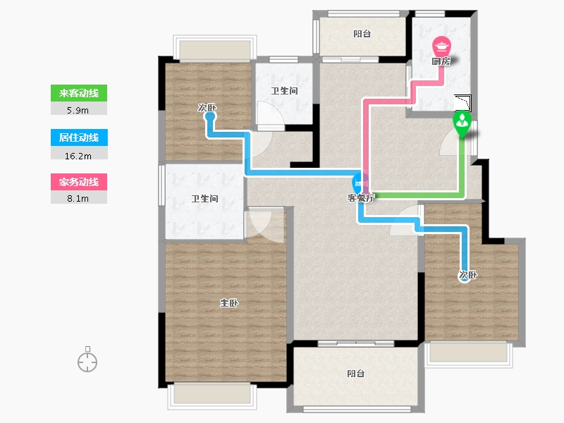 江苏省-苏州市-新力云语铂园-162.55-户型库-动静线