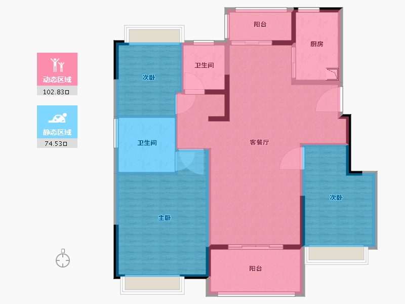 江苏省-苏州市-新力云语铂园-162.55-户型库-动静分区