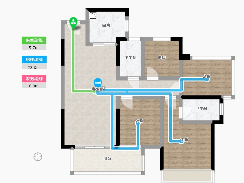 广西壮族自治区-南宁市-彰泰学府-87.67-户型库-动静线