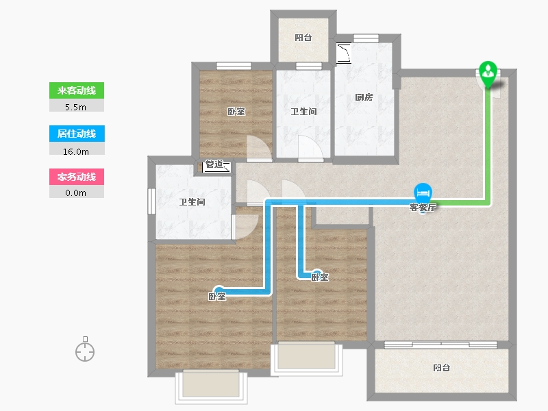 浙江省-湖州市-湖州恒大悦珑湾-94.00-户型库-动静线