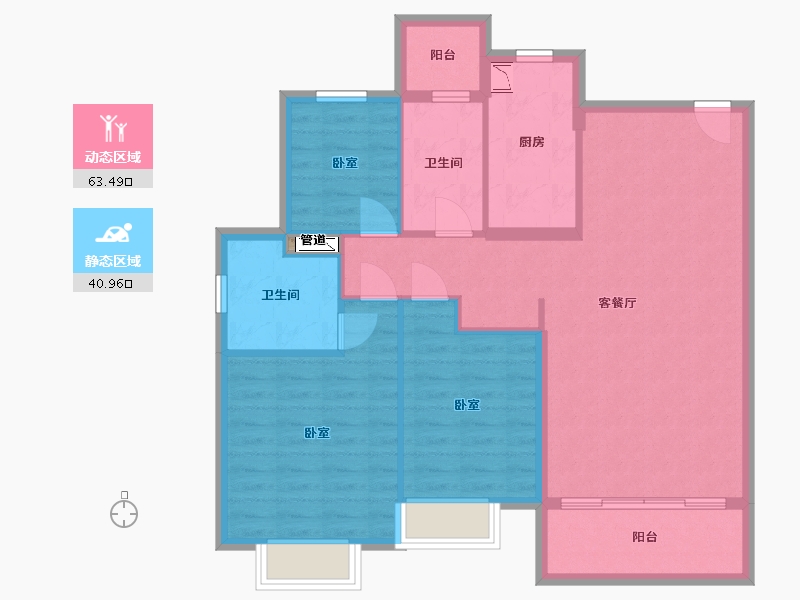 浙江省-湖州市-湖州恒大悦珑湾-94.00-户型库-动静分区