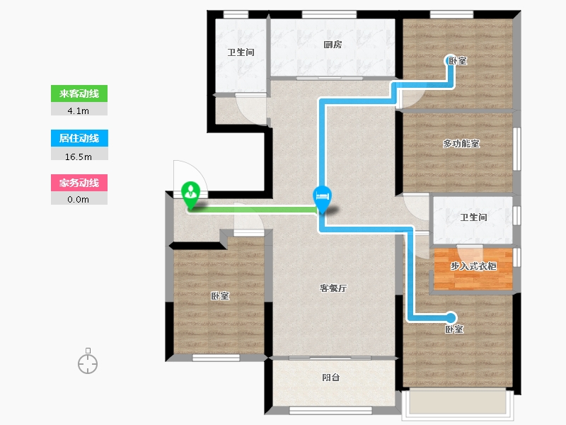 宁夏回族自治区-石嘴山市-海亮滨河壹号-111.11-户型库-动静线