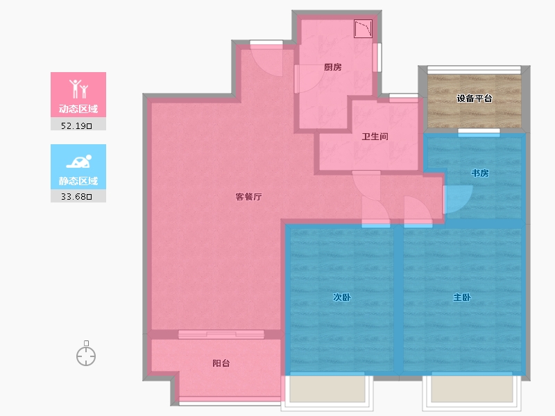 安徽省-合肥市-城建琥珀名城-80.00-户型库-动静分区