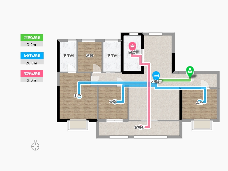 青海省-西宁市-碧桂园铂悦-98.06-户型库-动静线