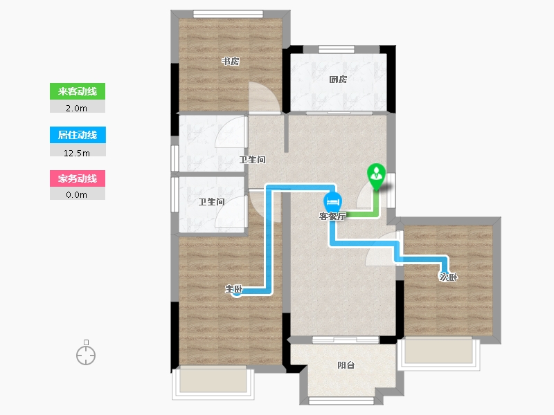 江苏省-苏州市-禹洲嘉誉风华-78.00-户型库-动静线